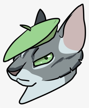 Beret Cat By Anarchie - Cartoon