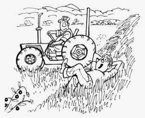 Laziness Drawing Computer Icons Couch Potato Fatigue - Farmer Black And White Cliparts Free