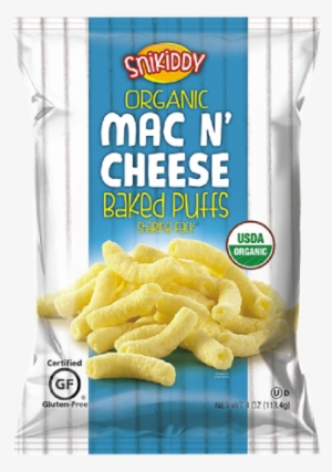Snikiddy Organic Mac N' Cheese Baked Puffs 4 Oz - Puffed Snacks