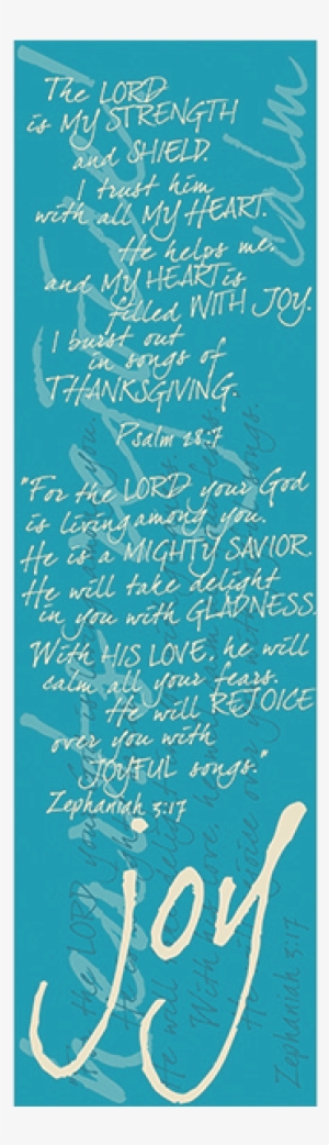 Splendid Cool Joy Scarf Psalm 28 7 & Zephaniah 3 17 - Bible