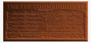 The Ten Commandments Pattern - Commemorative Plaque