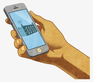 A Hand Holding A Mobile Phone With The Sms Works Logo - Mobile Phone