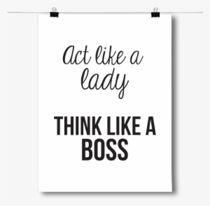 Act Like A Lady, Think Like A Boss - Printable Covers For Notebooks