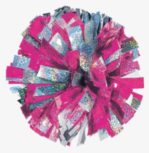 Chassé 2-color Mixed Holographic Cheerleading Pom Poms - Orange And Silver Pom Poms