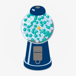 Gumball Machine Showing A Single Orange Gumball Among - Gumball Machine