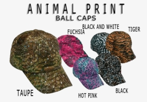 Image Of Animal Print Baseball Caps - Glitter Pattern Cap