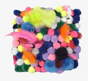 Pom Poms * Pom Poms * Poms And Feathers - Stuffed Toy