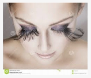 False Eyelashes - Girl With Fake Eyelashes