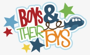 Boys & Their Toys Svg Scrapbook Title Boys Svg Files - Drawing