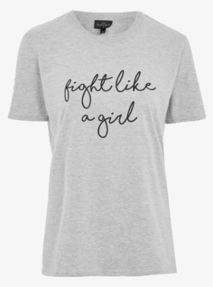 Petite 'fight Like A Girl' Slogan - Active Shirt