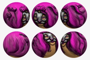 Pink Elf Girl In White Mask - P80 Grit Sanding Disc