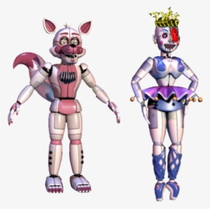 Funtimefoxy And Ballora Horrortale Style By Metaknight4life