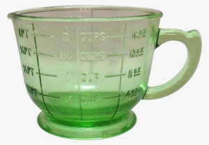 Vintage Two Cup Green Measuring & Mixing Cup Very Good - Cup