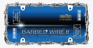 Barbed Wire Ii, Chrome - Barbed Wire Chrome Metal License Plate Tag Frame For