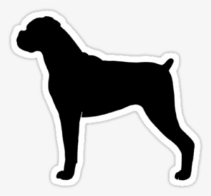 "boxer Dog Silhouette " Stickers By Jenn Inashvili - Boxer Dog Pillow Case