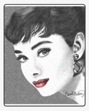 Audrey Hepburn Red Lips Blanket - Audrey Hepburn Poster