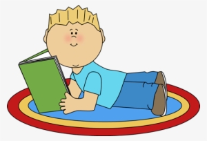 Cute Kids Reading Clipart - Boy Reading Clipart