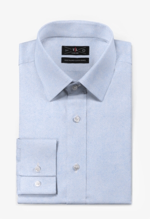 Blue Folded Grey Folded - Men Folded Dress Shirt