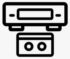 Vhs Player And Tape Vector - Vcr Icon
