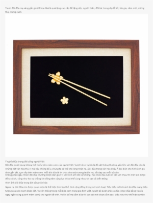 Giới Thiệu Tranh Đôi Đũa Mạ Vàng 24k Gắn Hoa Mai Tddu - Picture Frame