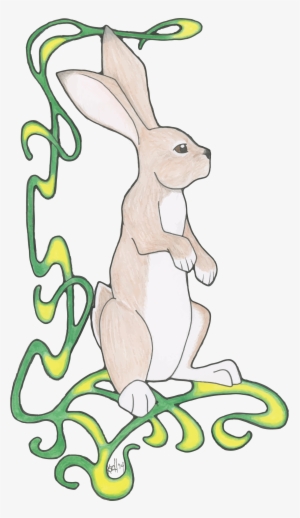 Kunst Nouveau Hasen Karte