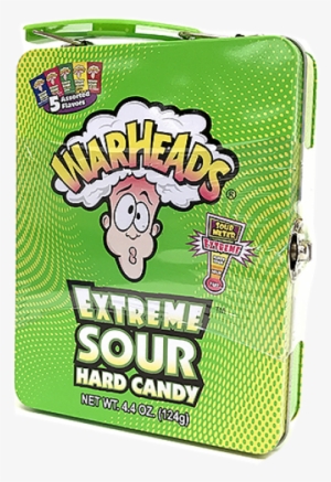 Warheads Mega Lunch Box - Sour Warheads Candies In Tub