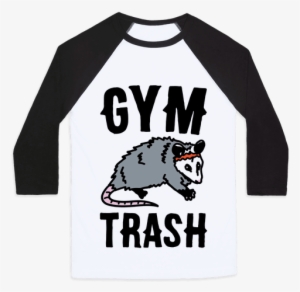 Gym Trash Opossum Baseball Tee - Fairy Tail Guild Dragon Slayer