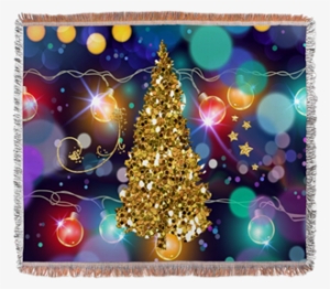 Moondreams Music Merchandise - Glühender Weihnachtslichter Bokeh Goldener Baum Silbernes