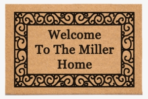 Synth All-weather 1/4" Thick - French Quarter Border 24x36 Dura Coir Doormat - Gifts