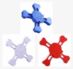 Pirate Skull & Crossbones Fidget Spinner - Blue Skulls And Crossbones Fidget Spinners