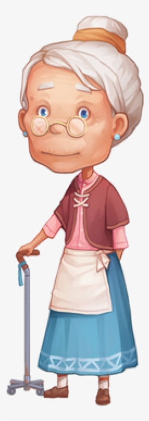 Old Woman-concept - Cartoon