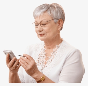 Old Woman On Smartphone
