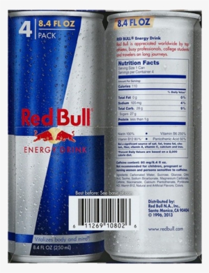 Red Bull Energy Drink - Red Bull Energy Drink - 4 Pack, 8.4 Fl Oz Cans