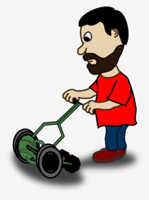 Lawn Clipart Grass Yard - Guy Cutting Grass Clipart