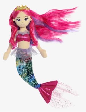 Sea Sparkles - Aurora World Sea Sparkles Mermaid Plush, Rainbow Fuchsia