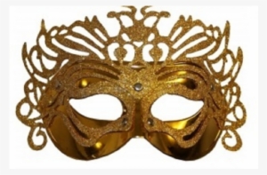 Gold Masquerade Mask Png - Masquerade Silver Glitter Venetian Ball Mask