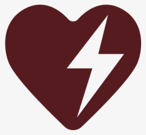 Clip Art Of Heart With A Lightning Bolt - Heart With A Lightning Bolt