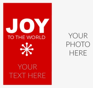 Joy To The World Photo Card Template Example - Christmas Photo Card Template