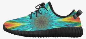 Aqua Gold Joy To The World Flowers, Zen Rainbow - Sneakers