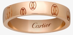 Logo De Cartier Wedding Bandpink Gold - Logo Ring
