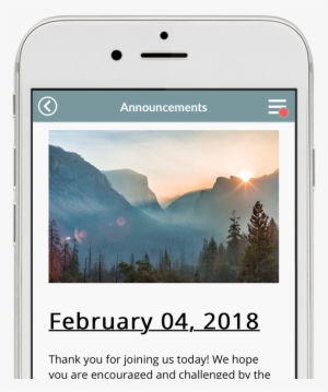 Info Page Announcements - Iphone