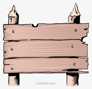 Cartoon Signpost Royalty Free Vector Clip Art Illustration - Sign Post Clip Art