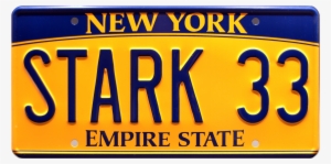Stark 33 Prop Plate Movie Memorabilia From The Avengers - Placas De New York