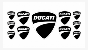 Ducati Black Domed Emblems - Ducati Corse Vinyl Decals