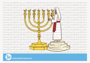 כהן מדליק את המנורה - Menorah