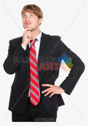 Stock Photo Of Pensive Handsome Brunet Asian Businessman - Businessperson