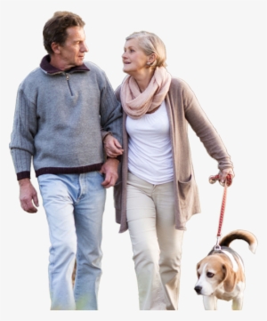 Couple Walking Png - Couple Walking Dog Png