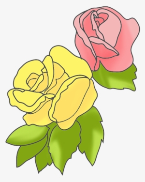 Vase With Roses, Pink And Yellow Rose Clipart - Yellow Rose Clipart Pngs