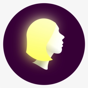 Blond Female Face - Circle