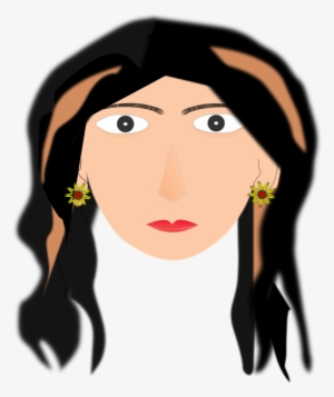 Cartoon Face Girl Woman Silhouette - Cartoon